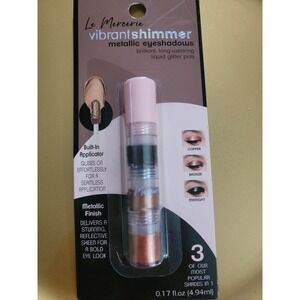 Le Mercerie Vibrant Shimmer Metallic Eyeshadow 3-in-1 Liquid Glitter Pots NEW